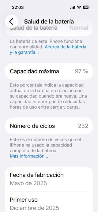 iPhone 16 128GB Negro tiene 8 meses sin marcas