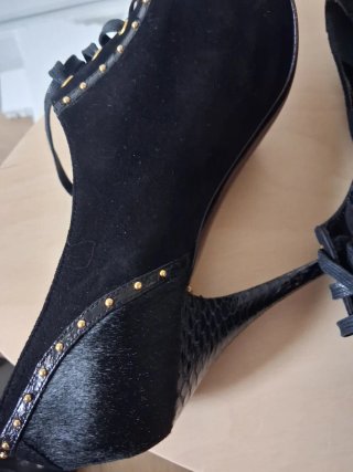 Zapatos Trussardi Talla 40 Negros y Dorados