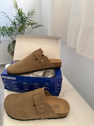 Zuecos Birkenstock Unisex Bege/Castanho
