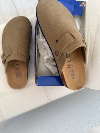 Zuecos Birkenstock Unisex Bege/Castanho