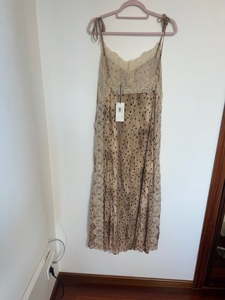 Vestido Bimba y Lola lunares beige y marrón