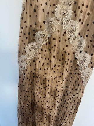 Vestido Bimba y Lola lunares beige y marrón