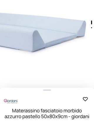Set Giordani materassino fasciatoio+2 coprimateras