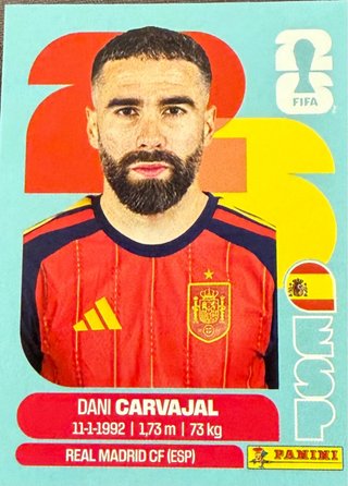 Cromo Dani Carvajal Mundial FIFA 2022