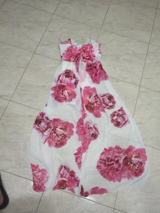 Vestido elegante con short y falda larga