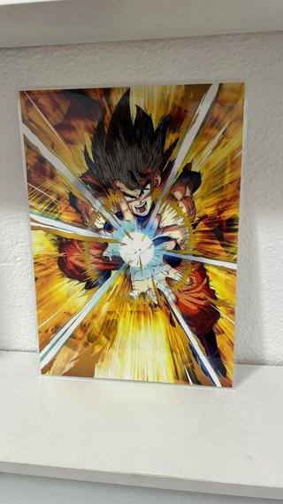 Póster plastificado Goku Kamehameha