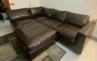 Divano in pelle nera Maison du Monde