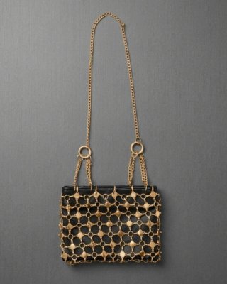 Bolso TopShop negro y dorado