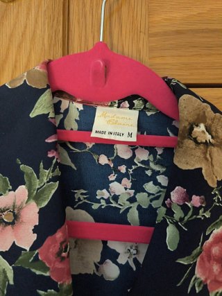 Blusa floral de seda años 60
