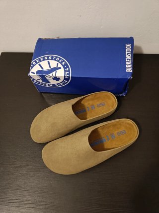 Zuecos Birkenstock Verdes/Taupe. Talla 42.