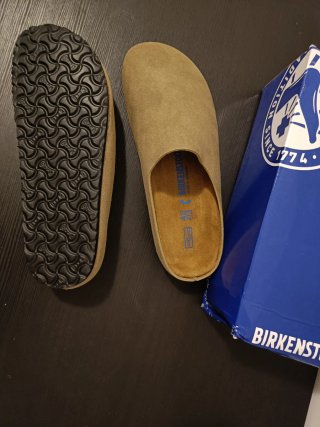 Zuecos Birkenstock Verdes/Taupe. Talla 42.