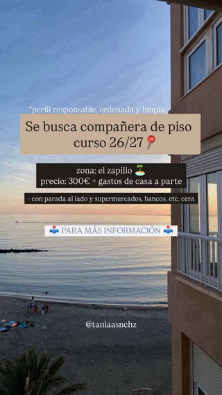 Buscamos compañera de piso curso 26/27!