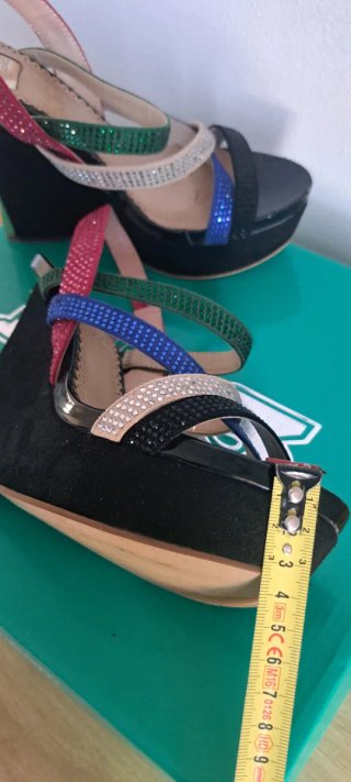 Scarpe col tacco multicolor da donna