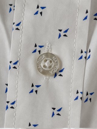 Camisa Nautica manga corta estampada Color Blanco.