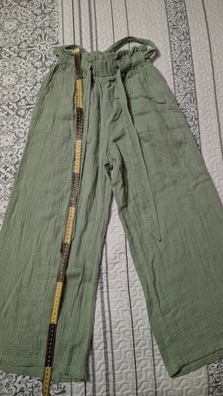 Pantalón ancho mujer verde menta