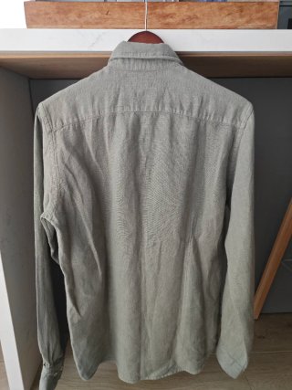 Camisa Lino Silbon kakhi