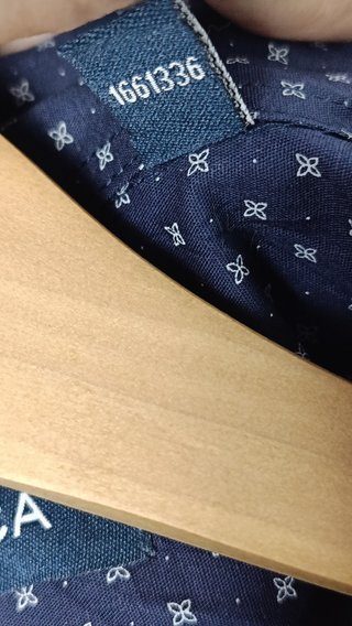 Camisa Nautica Manga Corta Estampada Azul talla M