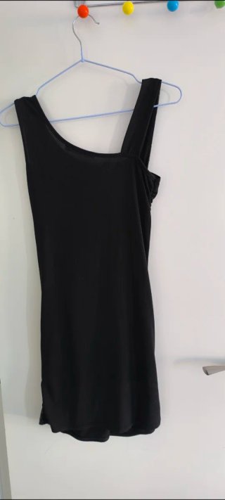 Vestido negro inside tirantes lentejuelas