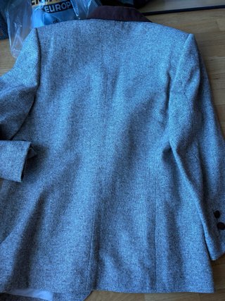 Blazer Vintage Años 70 Jaspeado Marron Gris