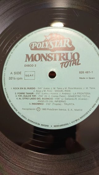 Vinilo Doble Monstruo Total (1985) NM/NM Impecable