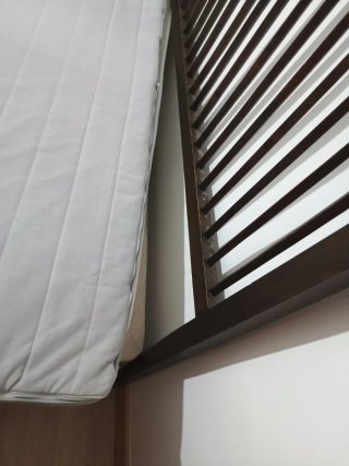 Cabecero de cama matrimonio de madera oscuro