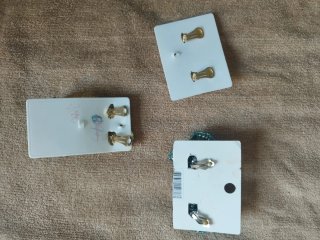Lote 3 Pendientes Clip Dorados y Verdes