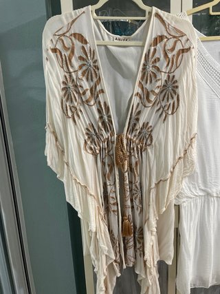 Kaftán Boho Beige y Dorado