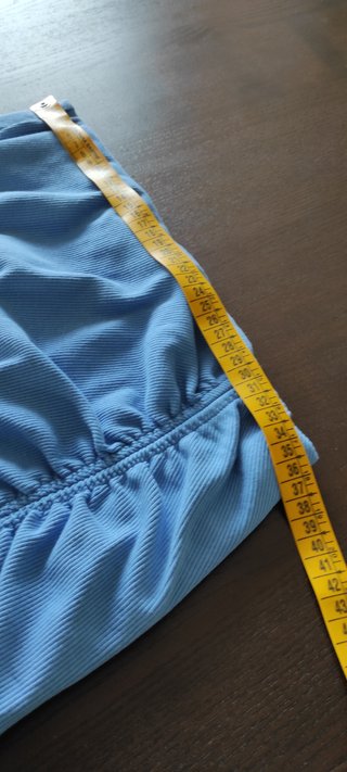 Falda Zara azul fruncida