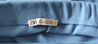 Falda Zara azul fruncida