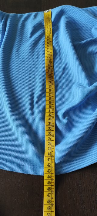 Falda Zara azul fruncida