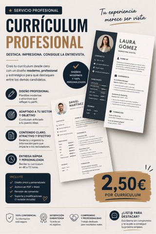 Diseño y creación de currículum profesional