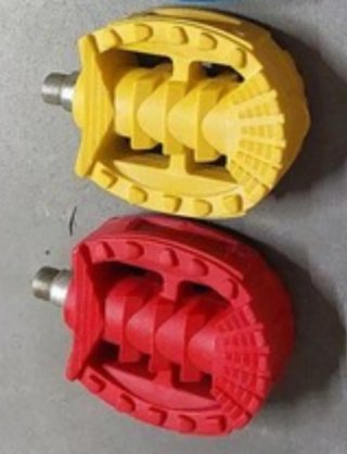 Pedais BMX Vintage Amarelo e Vermelho