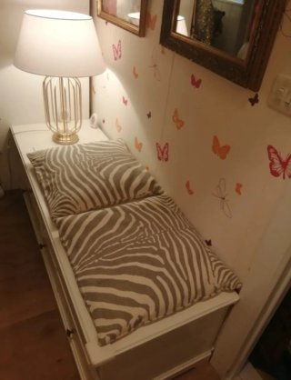 Mueble TV blanco con almacenaje