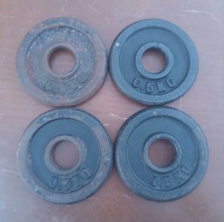 4 Discos Musculación 0.5kg