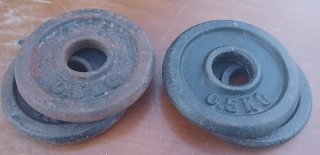 4 Discos Musculación 0.5kg