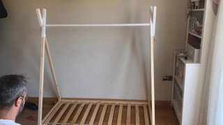 Cama Tipi Infantil con Colchón 140x70