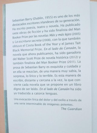 EN EL LADO DE CANAAN SEBASTIAN BARRY