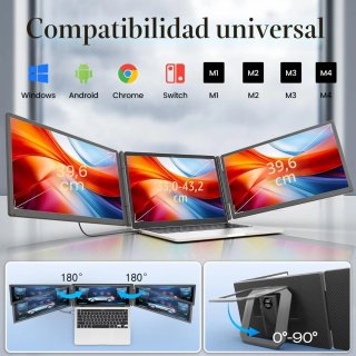 Extensor triple pantalla 15.6 portátil