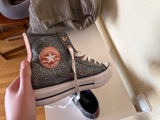 Zapatillas Converse Glitter Negro y Plata NUEVAS.