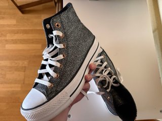 Zapatillas Converse Glitter Negro y Plata NUEVAS.