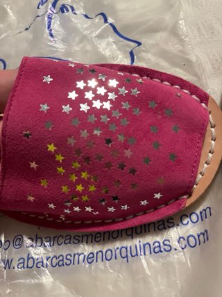 Menorquinas Mibo Rosas con Estrellas Plateadas n32