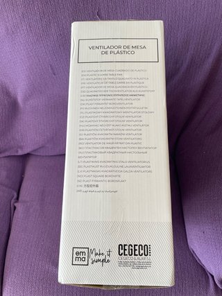 Ventilador de mesa 45W,originar 30,ahora 18