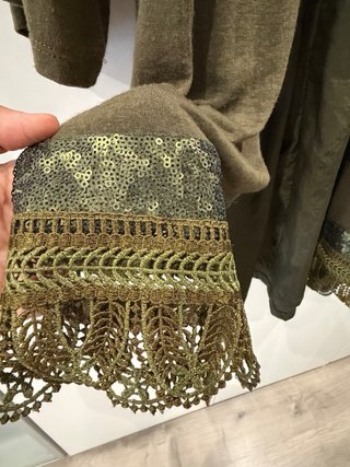 Chaqueta punto elegante verde XL