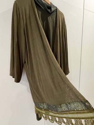 Chaqueta punto elegante verde XL