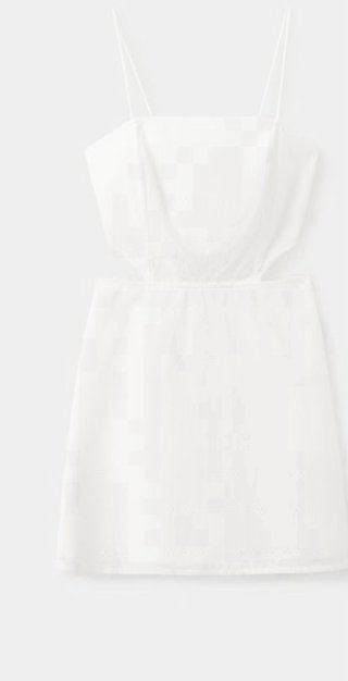 Vestido cut-out bordados