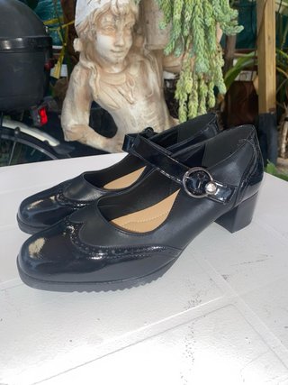 Scarpe Mary Jane tacco comodo nere