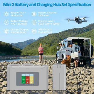 Baterías Fantasyo DJI Mini 2/4K con hub NUEVO