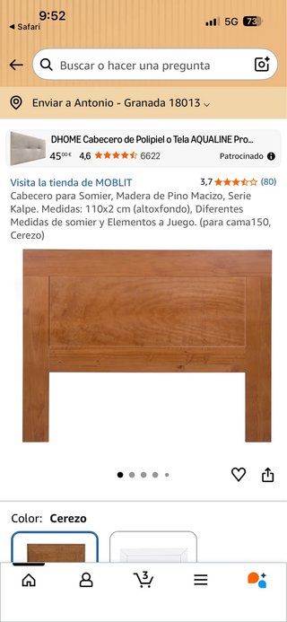Cama Matrimonio Madera Diseño