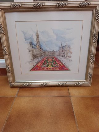 Cuadro alfombra plaza Bruselas