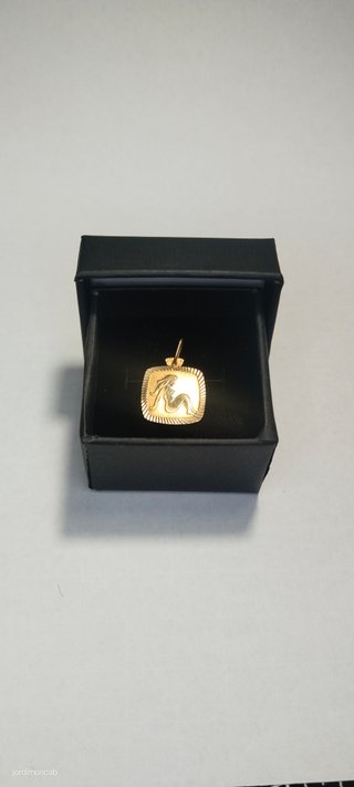 Colgante Oro 18k Virgo Vintage Años 80